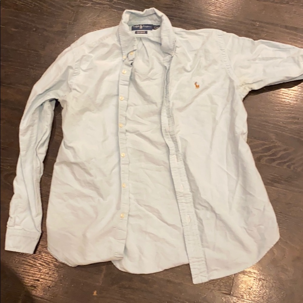 Ralph Lauren Baby Blue Button Down Dress Shirt